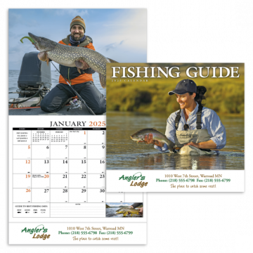 Fishing Guide Appointment Wall Calendar - Stapled